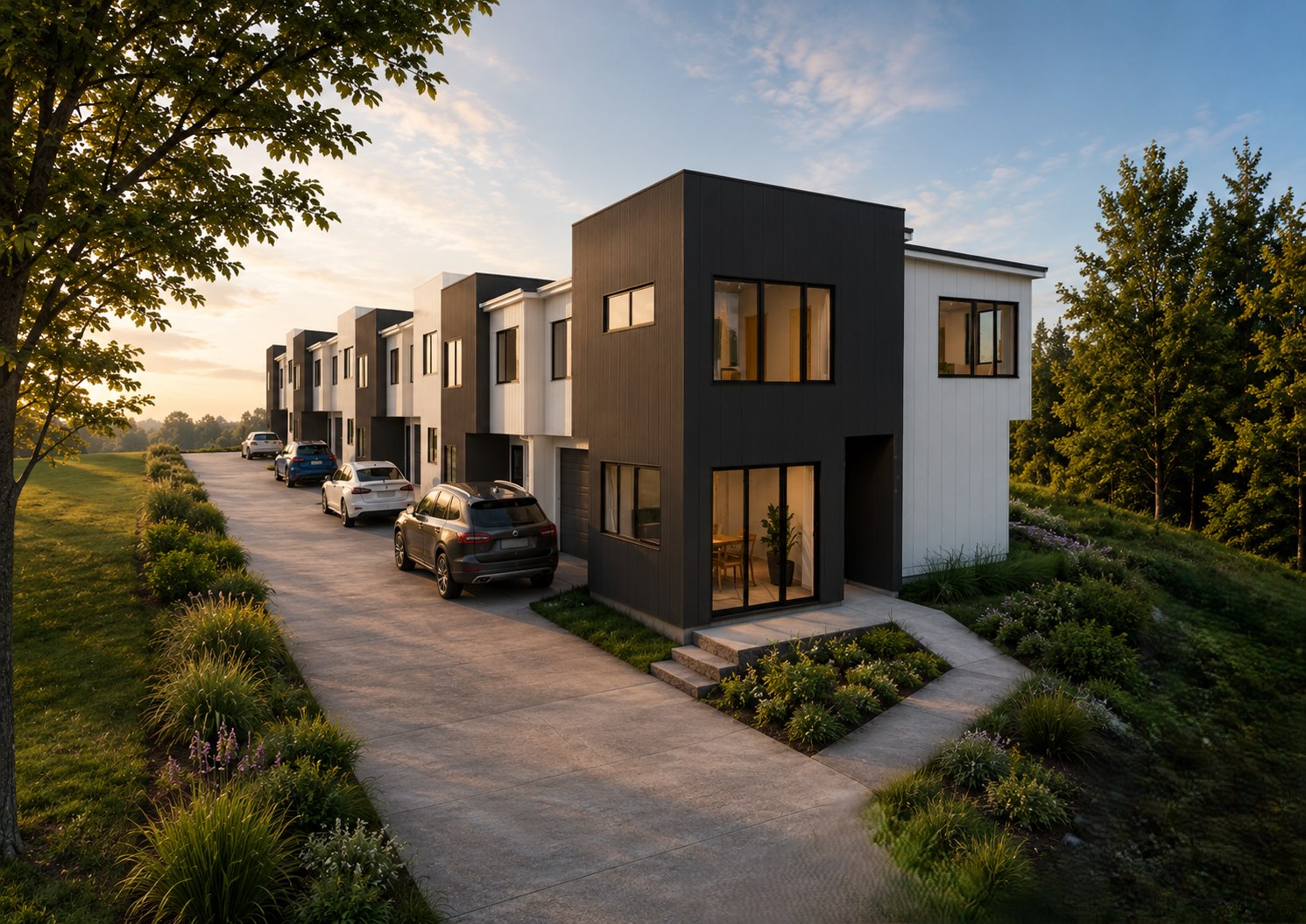 Contemporary townhouse architectural design